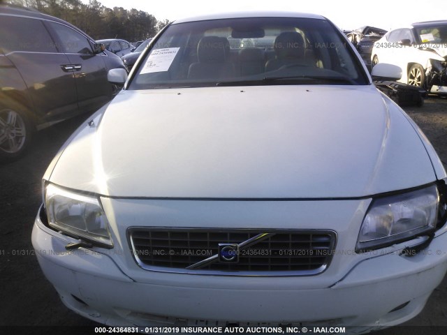 YV1TS92D641354983 - 2004 VOLVO S80 WHITE photo 6