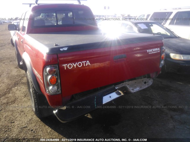 5TEGN92N22Z110239 - 2002 TOYOTA TACOMA DOUBLE CAB PRERUNNER RED photo 6