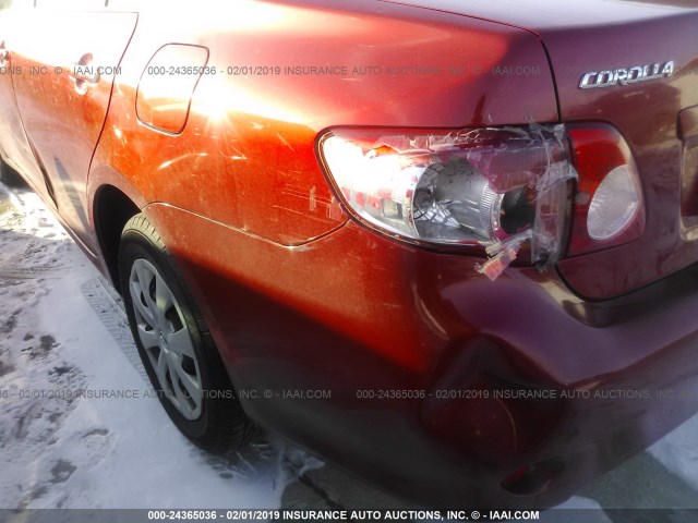 JTDBL40E799058263 - 2009 TOYOTA COROLLA LE/XLE MAROON photo 6