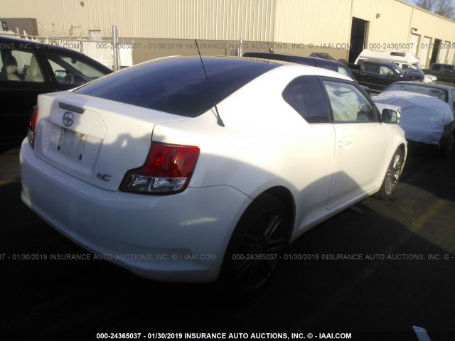 JTKJF5C73D3058514 - 2013 TOYOTA SCION TC WHITE photo 4