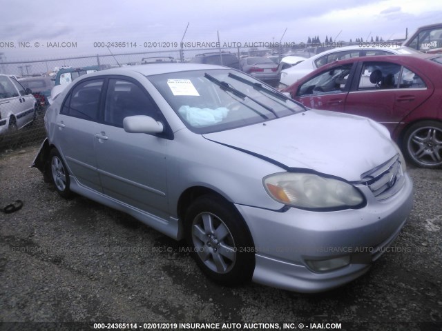 1NXBR32E23Z073842 - 2003 TOYOTA COROLLA CE/LE/S SILVER photo 1