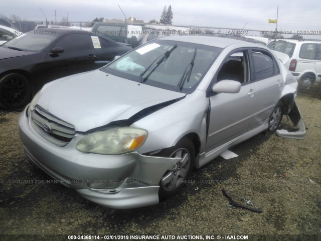 1NXBR32E23Z073842 - 2003 TOYOTA COROLLA CE/LE/S SILVER photo 2