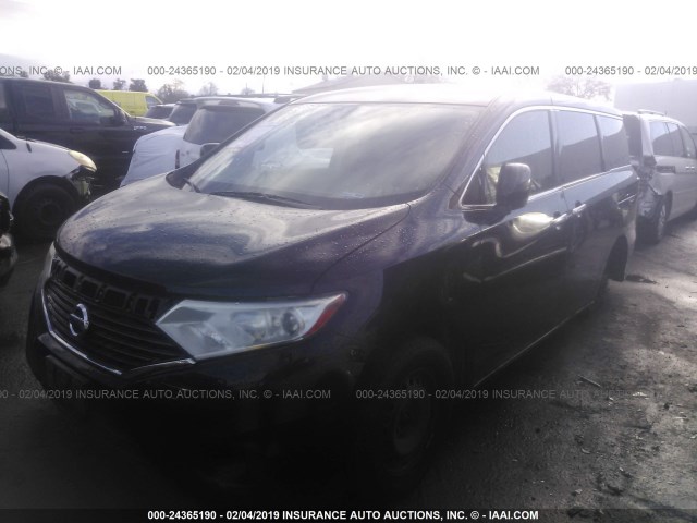 JN8AE2KP5C9033057 - 2012 NISSAN QUEST S/SV/SL/LE BLACK photo 2