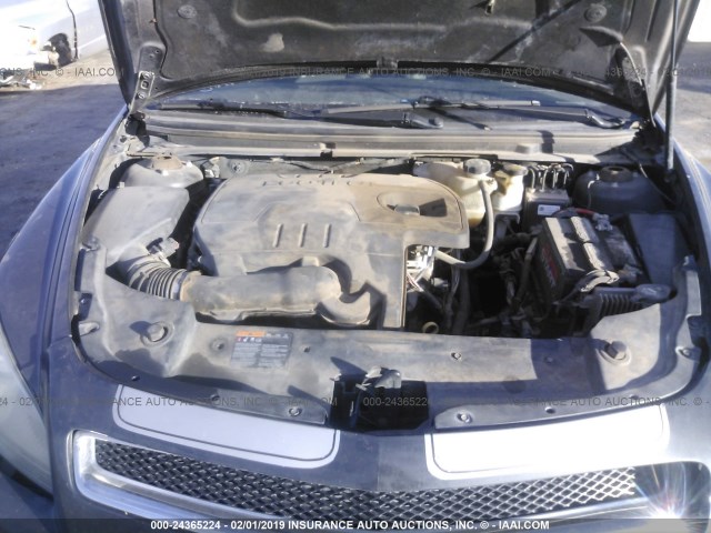 1G1ZC5EUXBF101353 - 2011 CHEVROLET MALIBU 1LT ნაცრისფერი ფოტო 10