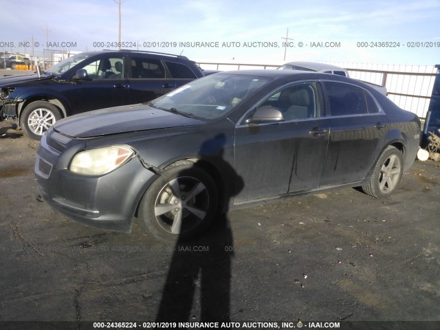 1G1ZC5EUXBF101353 - 2011 CHEVROLET MALIBU 1LT ნაცრისფერი ფოტო 2