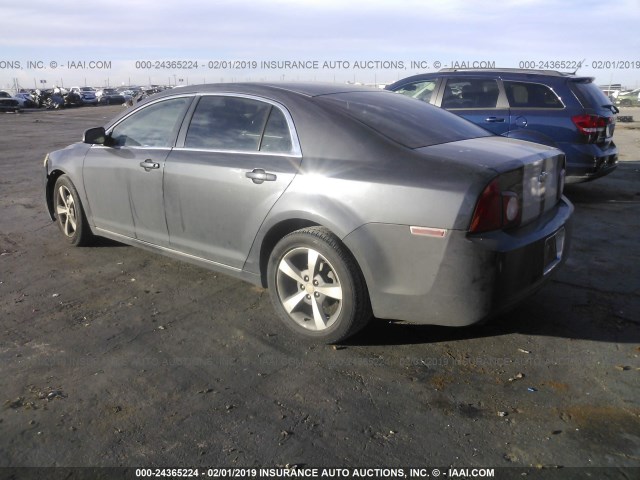 1G1ZC5EUXBF101353 - 2011 CHEVROLET MALIBU 1LT ნაცრისფერი ფოტო 3
