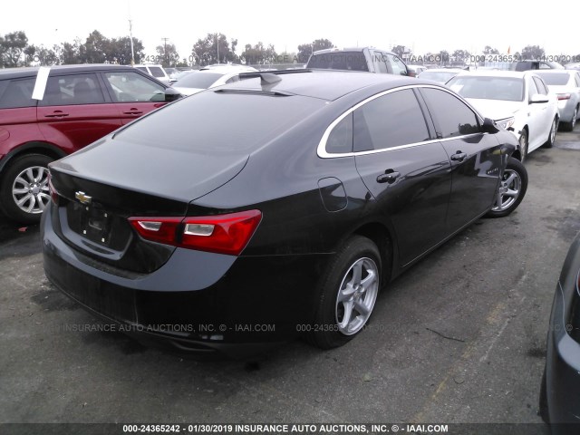 1G1ZB5ST2HF111446 - 2017 CHEVROLET MALIBU LS BLACK photo 4