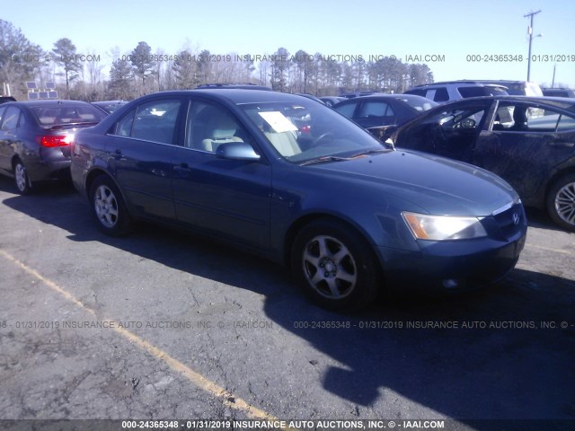 5NPEU46F16H075248 - 2006 HYUNDAI SONATA GLS/LX BLUE photo 1