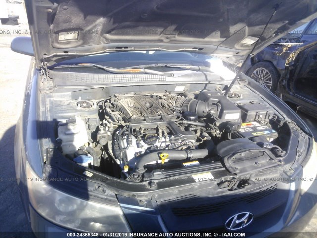 5NPEU46F16H075248 - 2006 HYUNDAI SONATA GLS/LX BLUE photo 10