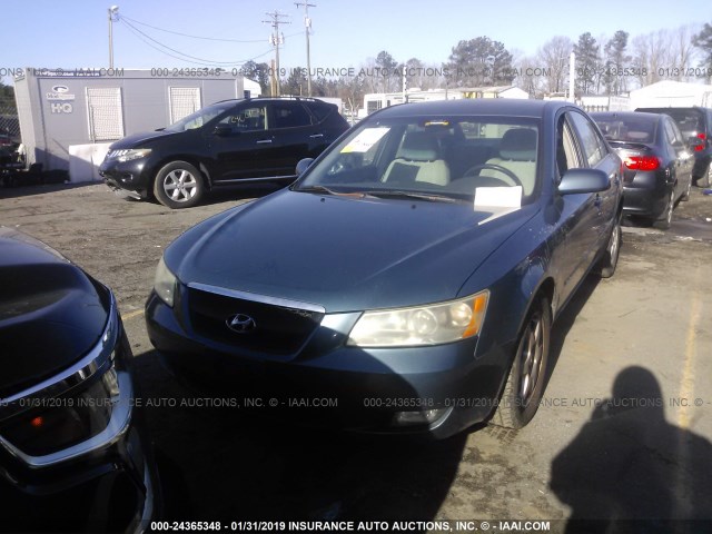 5NPEU46F16H075248 - 2006 HYUNDAI SONATA GLS/LX BLUE photo 6