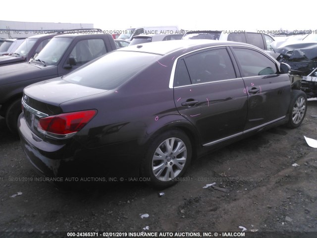 4T1BK3DBXBU418752 - 2011 TOYOTA AVALON LIMITED BURGUNDY photo 4