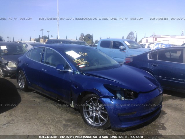 5YJ3E1EA7JF045882 - 2018 TESLA MODEL 3 BLUE photo 1