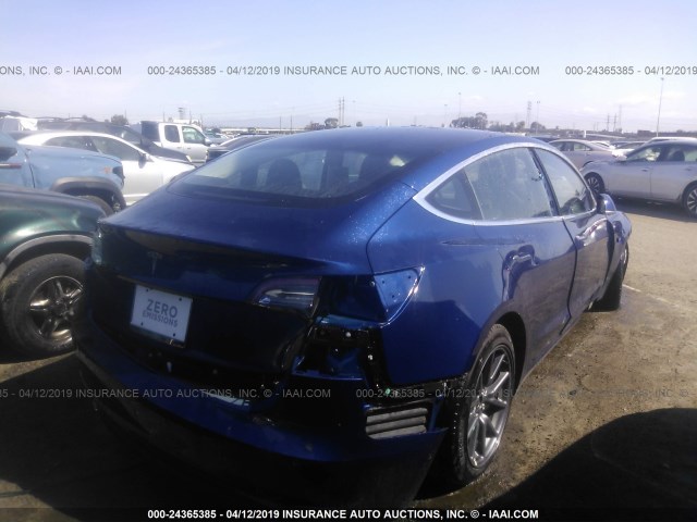 5YJ3E1EA7JF045882 - 2018 TESLA MODEL 3 BLUE photo 4