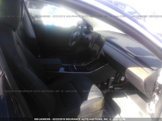 5YJ3E1EA7JF045882 - 2018 TESLA MODEL 3 BLUE photo 5