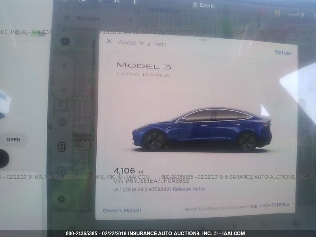 5YJ3E1EA7JF045882 - 2018 TESLA MODEL 3 BLUE photo 7