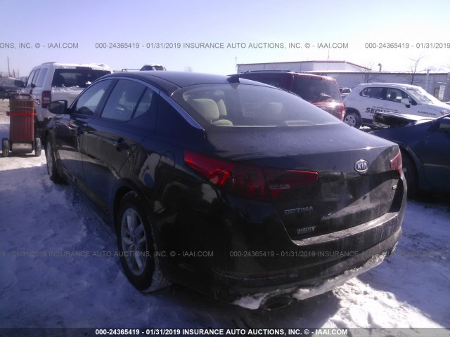 KNAGM4A79B5070833 - 2011 KIA OPTIMA LX BLACK photo 3