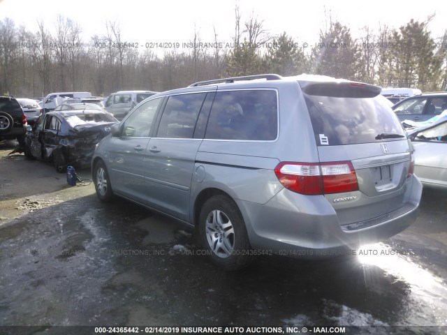 5FNRL38676B101720 - 2006 HONDA ODYSSEY EXL BLUE photo 3