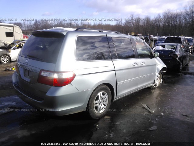 5FNRL38676B101720 - 2006 HONDA ODYSSEY EXL BLUE photo 4