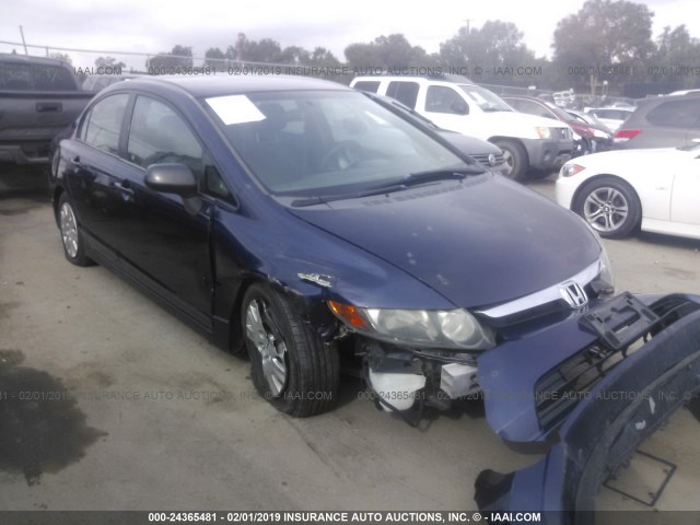 1HGFA16296L025591 - 2006 HONDA CIVIC DX BLUE photo 1