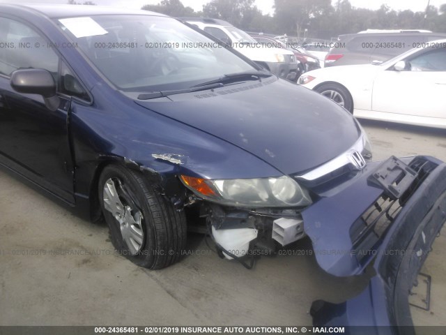 1HGFA16296L025591 - 2006 HONDA CIVIC DX BLUE photo 6