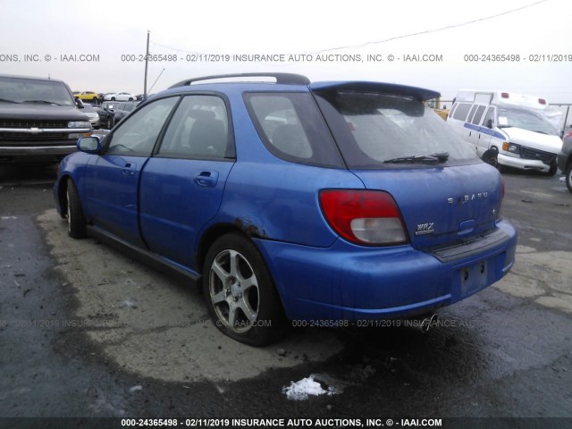 JF1GG29622H803397 - 2002 SUBARU IMPREZA WRX BLUE photo 3