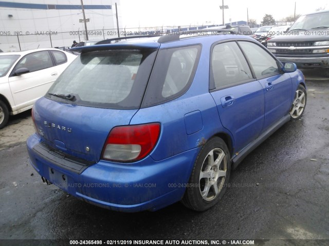 JF1GG29622H803397 - 2002 SUBARU IMPREZA WRX BLUE photo 4