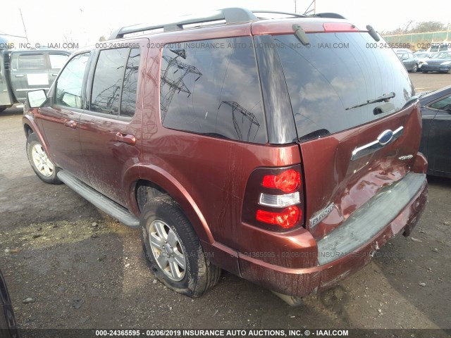 1FMEU7DE7AUA15285 - 2010 FORD EXPLORER XLT RED photo 3