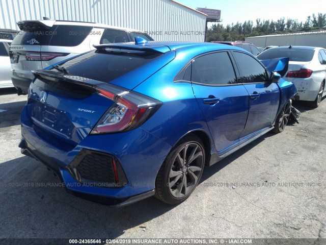 SHHFK7H44JU230002 - 2018 HONDA CIVIC SPORT 蓝色 照片 4