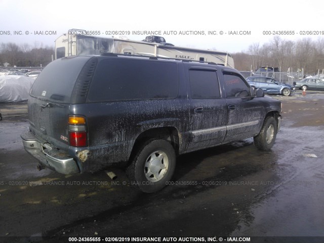 1GKFK16T34J112212 - 2004 GMC YUKON XL K1500 BLUE photo 4