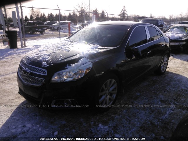 1G11H5SA2DU132698 - 2013 CHEVROLET MALIBU LTZ BLACK photo 2