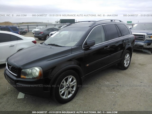 YV1CM91H141081417 - 2004 VOLVO XC90 T6 BLACK photo 2