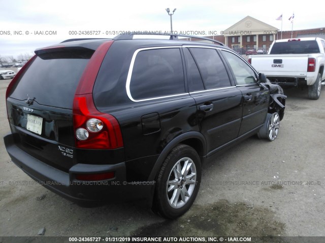 YV1CM91H141081417 - 2004 VOLVO XC90 T6 BLACK photo 4