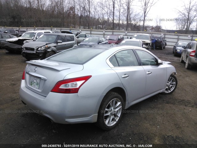 1N4AA5AP7AC810807 - 2010 NISSAN MAXIMA S/SV SILVER photo 4