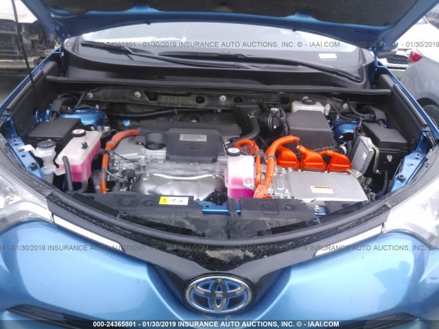 JTMRJREV6JD207189 - 2018 TOYOTA RAV4 HV LE PLUS/XLE BLUE photo 10