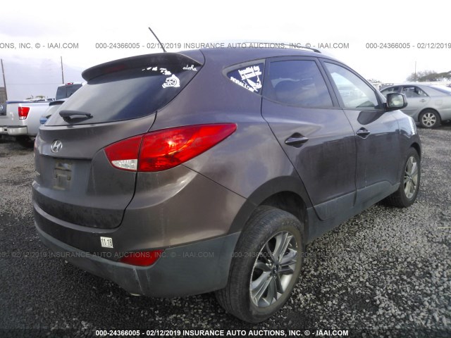 KM8JU3AG7FU993371 - 2015 HYUNDAI TUCSON LIMITED/SE BROWN photo 4