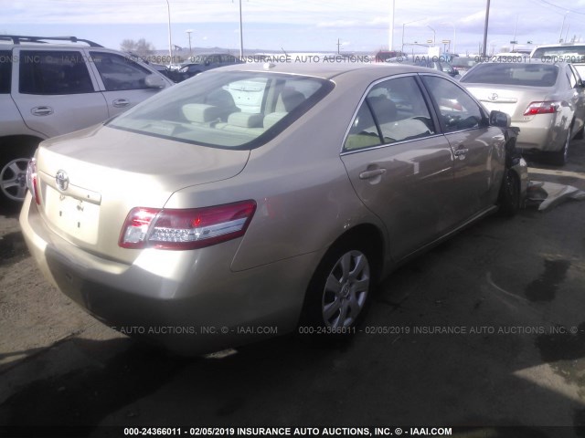 4T1BF3EK5BU726544 - 2011 TOYOTA CAMRY SE/LE/XLE 金色 照片 4