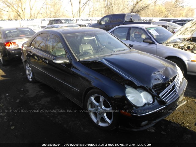 WDBRF52H37A932170 - 2007 MERCEDES-BENZ C 230 BLACK photo 1