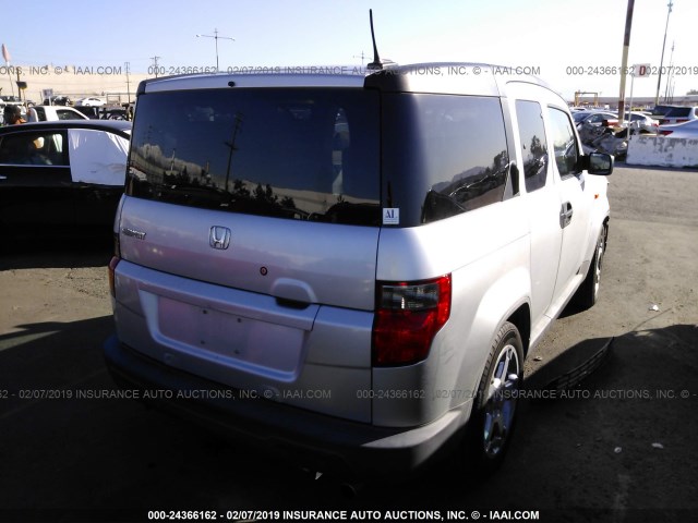 5J6YH18789L002975 - 2009 HONDA ELEMENT EX SILVER photo 4