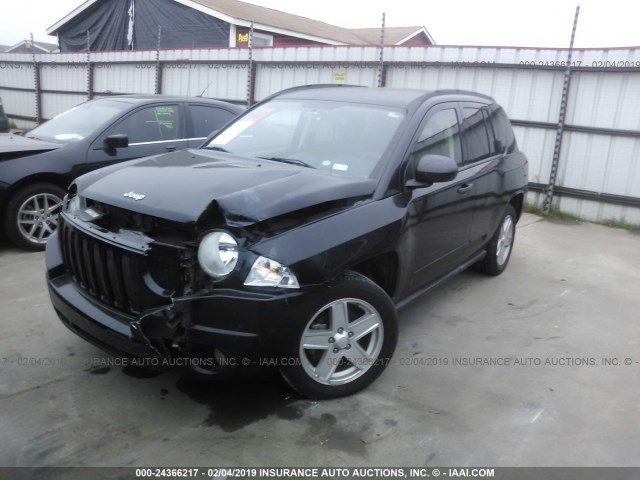 1J4FT47B59D140450 - 2009 JEEP COMPASS SPORT BLACK photo 2