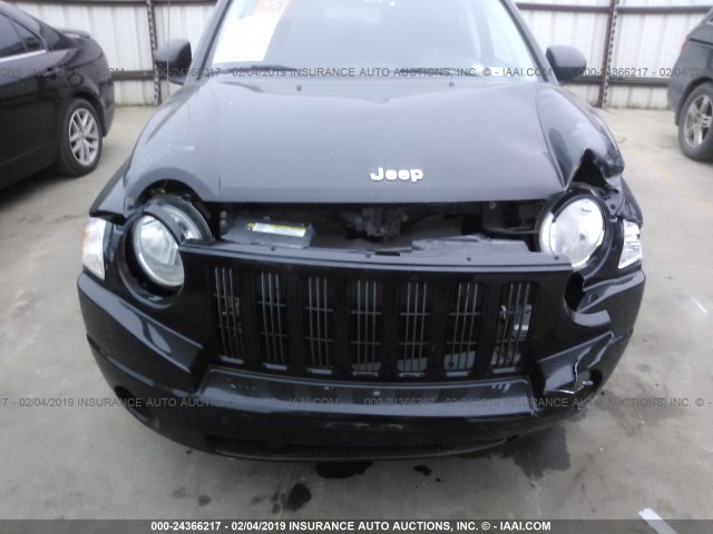 1J4FT47B59D140450 - 2009 JEEP COMPASS SPORT BLACK photo 6