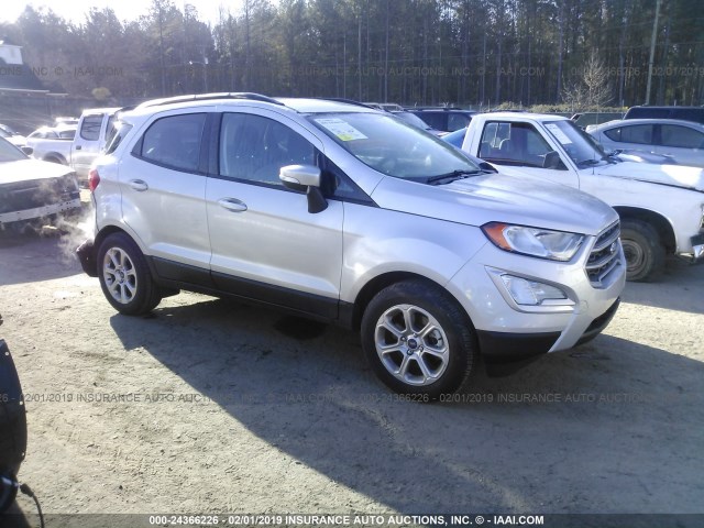 MAJ3P1TE0JC158821 - 2018 FORD ECOSPORT SE SILVER photo 1