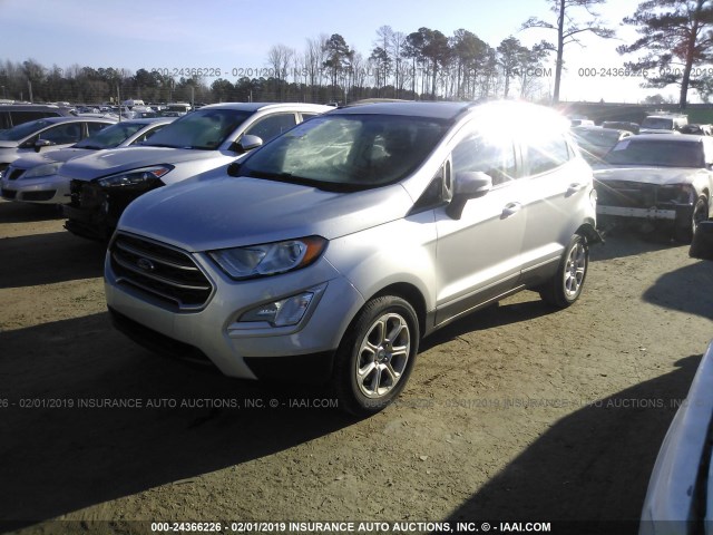 MAJ3P1TE0JC158821 - 2018 FORD ECOSPORT SE SILVER photo 2