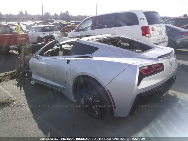 1G1YE2D7XE5124416 - 2014 CHEVROLET CORVETTE STINGRAY/3LT SILVER photo 3