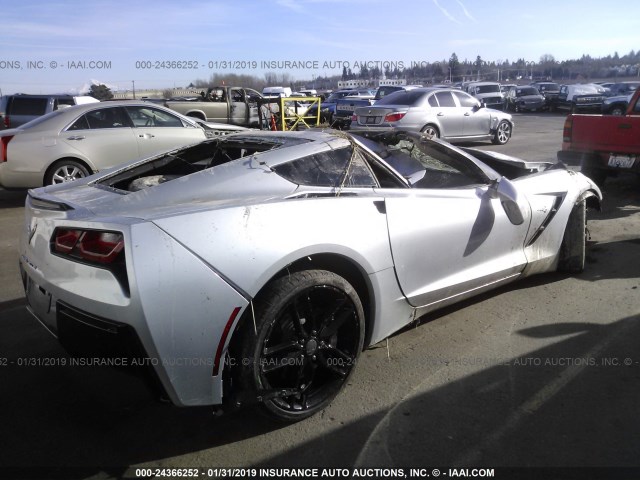 1G1YE2D7XE5124416 - 2014 CHEVROLET CORVETTE STINGRAY/3LT SILVER photo 4