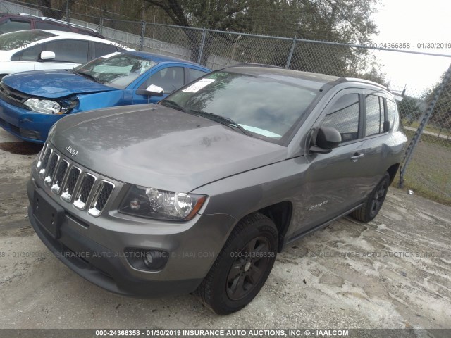 1C4NJCBA0ED594891 - 2014 JEEP COMPASS SPORT GRAY photo 2