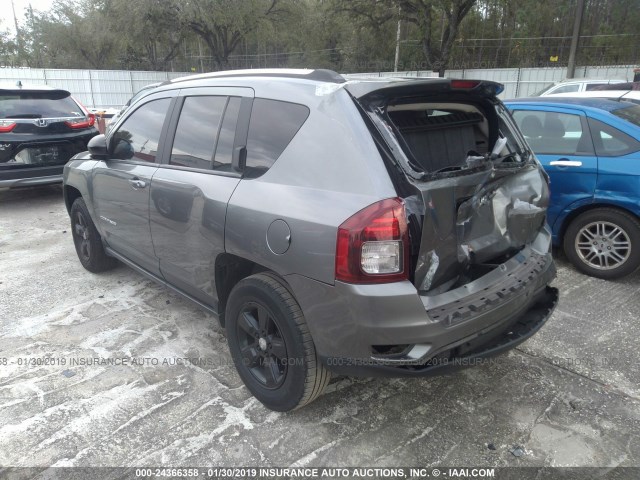 1C4NJCBA0ED594891 - 2014 JEEP COMPASS SPORT GRAY photo 3