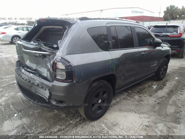 1C4NJCBA0ED594891 - 2014 JEEP COMPASS SPORT GRAY photo 4