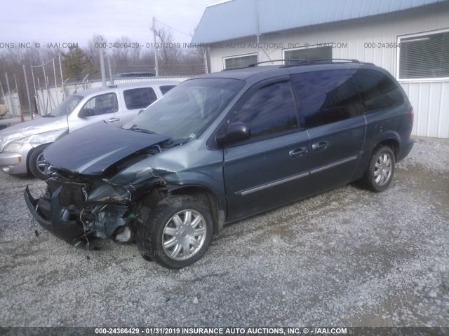 2A4GP54L06R795717 - 2006 CHRYSLER TOWN & COUNTRY TOURING BLUE photo 2