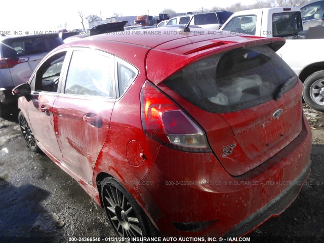 3FADP4GX3FM221014 - 2015 FORD FIESTA ST RED photo 3