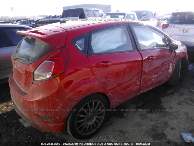 3FADP4GX3FM221014 - 2015 FORD FIESTA ST RED photo 4